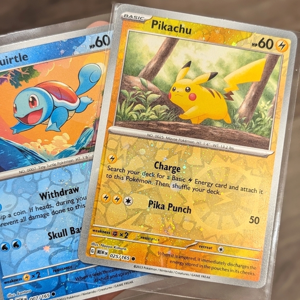 ✨ Costco Pokemon 151 Cosmo Promo Cards Set Pikachu Bulbasaur Charmander Squirtle - Picture 3 of 4